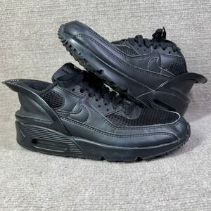 Nike Air Max 90 FlyEase Kids 4.5Y Black‎ Triple CV0526-002
